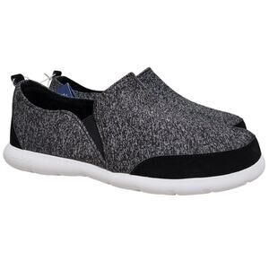 Isotoner Men Zenz Sport-Knit Indoor/Outdoor Slippers Size US 12 Black Grey